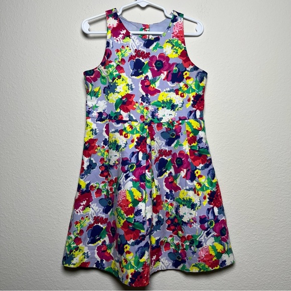 Janie and Jack Girls‎ Dress 6 Floral Multicolor Swing Spring Summer Flower Girl - Picture 1 of 7
